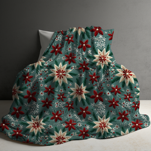 Christmas Floral Faux Embroidery Custom Items