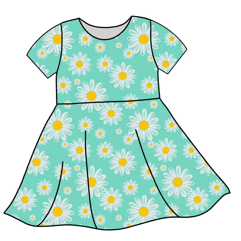 Daisies on Teal Clothing