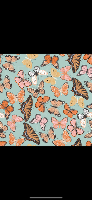Groovy Butterfly Print with Coordinate (several clothing options)