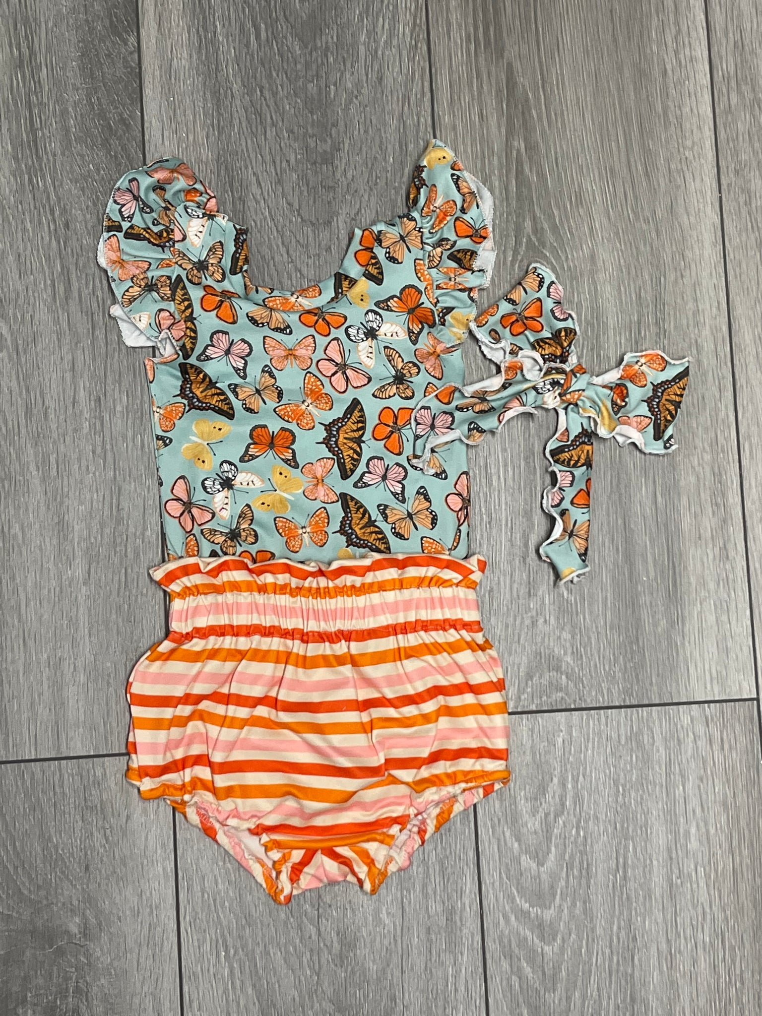 Groovy Butterfly Print with Coordinate (several clothing options)
