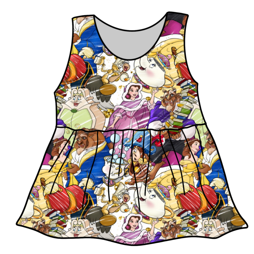 Sketched Beauty and the Beast Clothing (multiple clothing options)